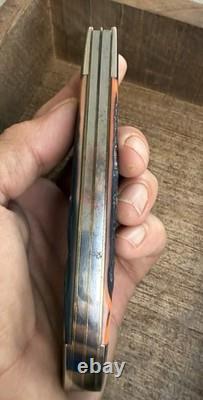 Vintage Kabar 1184 Folding Hunter Rare Serrated Skinner USA Knife
