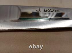 Vintage Kabar 1210 J. Bowie Hunting Fixed Blade Knife & Sheath