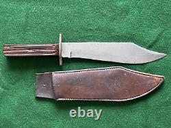 Vintage Kabar 1210 USA J. Bowie Hunting Fighting Knife with Sheath
