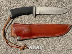 Vintage Katz Japan Steel XT80 Fixed Blade Skinner Hunting Knife w Sheath