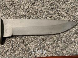 Vintage Katz Japan Steel XT80 Fixed Blade Skinner Hunting Knife w Sheath