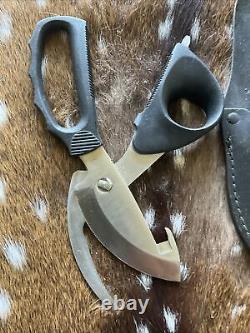 Vintage Kershaw Sportsman/game Shears/scissors & Knife In Sheath, Model 1130, Vg