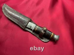 Vintage Kinfolks Hunting Knife Fixed Blade with Original Sheath Pre-1950 USA