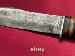Vintage Kinfolks Hunting Knife Fixed Blade with Original Sheath Pre-1950 USA