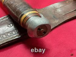 Vintage Kinfolks Hunting Knife Fixed Blade with Original Sheath Pre-1950 USA