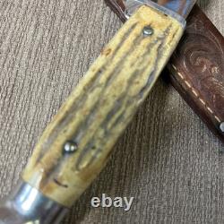 Vintage Kinfolks, Stag handle, Orig. Sheath, Nice