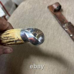 Vintage Kinfolks, Stag handle, Orig. Sheath, Nice