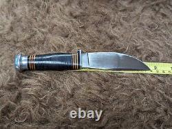 Vintage Kinfolks USA K380 8.5 Hunting Knife with Studebaker Leather Sheath