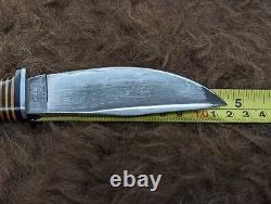 Vintage Kinfolks USA K380 8.5 Hunting Knife with Studebaker Leather Sheath