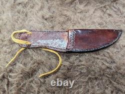 Vintage Kinfolks USA K380 8.5 Hunting Knife with Studebaker Leather Sheath