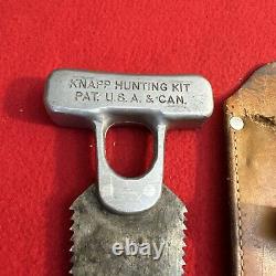 Vintage Knapp Hunting Kit PAT USA Sport Saw & Schrade RLKO NV Knife#A7