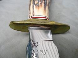 Vintage Knife Blackjack Classic Blades Model 1-7 Effingham Ill. USA Carbon Steel
