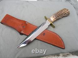 Vintage Knife Blackjack Classic Blades Model 1-7 Effingham Ill. USA Carbon Steel