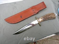 Vintage Knife Blackjack Classic Blades Model 1-7 Effingham Ill. USA Carbon Steel