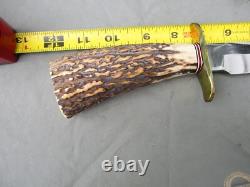 Vintage Knife Blackjack Classic Blades Model 1-7 Effingham Ill. USA Carbon Steel
