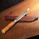 Vintage Knife J. Marttini Finland Engraved Caribou Hunting Sheath PRIORITY MAIL