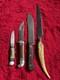 Vintage Knife Lot of 4 Solingen Germany Western 66 USA Stag Antler Carving