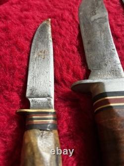 Vintage Knife Lot of 4 Solingen Germany Western 66 USA Stag Antler Carving Vintage Knife Lot of 4 Solingen Germany Western 66 USA Stag Antler Carving