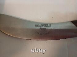 Vintage Knife Samuel Staniforth Smithfield Kitchen Knife Butcher Knife Hunting