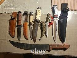 Vintage Knives Lot hunting, kitchen made in Germany, China all pre owned CC1