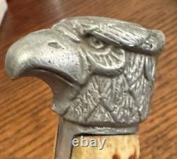 Vintage Korium Japan Eagle Head Fixed Blade Knife Original Sheath