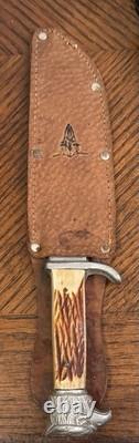 Vintage Korium Japan Eagle Head Fixed Blade Knife Original Sheath