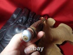 Vintage Lamplough Cutlery Hunting Knife Solingen Germany Stag Handle with Sheath