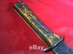 Vintage Large 50s Olsen Solingen German Stag Hunting Skinning Bowie Knife