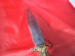 Vintage Large 50s Olsen Solingen German Stag Hunting Skinning Bowie Knife