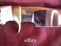 Vintage Lile hunting knife-model 2-no sheath-stag with finger grooves