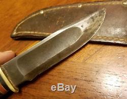 Vintage M. S. A. Co Marbles Gladstone Mich Fixed Blade Hunting Knife & Sheath MSA