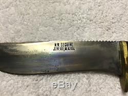 Vintage M. W. SEGUINE Custom Hunting Knife Juneau, Alaska Original Sheath