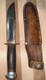 Vintage MARBLE'S GLADSTONE IDEAL FIXED BLADE HUNTING KNIFE withLEATHER SHEATH