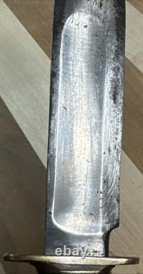 Vintage MARBLE'S GLADSTONE IDEAL FIXED BLADE HUNTING KNIFE withLEATHER SHEATH