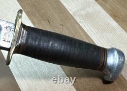 Vintage MARBLE'S GLADSTONE IDEAL FIXED BLADE HUNTING KNIFE withLEATHER SHEATH