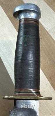 Vintage MARBLE'S GLADSTONE IDEAL FIXED BLADE HUNTING KNIFE withLEATHER SHEATH