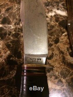 Vintage MARBLE'S GLADSTONE MICH. USA PAT'D 1918 USA Hunting/ Skinner Knife/Sh
