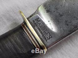 Vintage MARBLE'S Hunting KNIFE with SHEATH Trailmaker 10 BLADE Gladstone MI