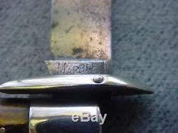 Vintage MARBLES GLADSTONE 5 1/2 Long STAG SAFETY Folding Hunting Knife