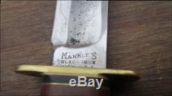 Vintage MARBLES Gladstone MICH Carbon Steel Hunting/Fighting Knife RAZOR SHARP