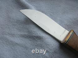 Vintage MERLE W SEGUINE hunting knife 10 wood handle w CUTCO sheath, NOS