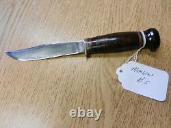 Vintage Marble's Fixed Blade Hunting Knife With Leather handle 9 1/8 Mich. USA #5