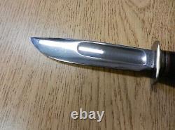 Vintage Marble's Fixed Blade Hunting Knife With Leather handle 9 1/8 Mich. USA #7