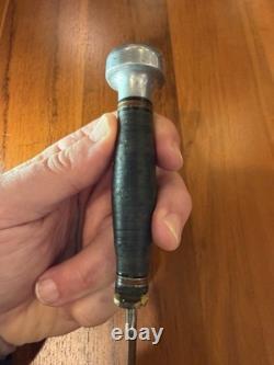 Vintage Marble's Gladstone 7 Blade Ideal Hunting Knife Stacked Leather Handle