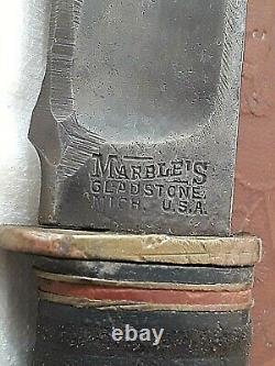 Vintage Marble's Gladstone Mich. U. S. A. Hunting Fixed Blade Knife