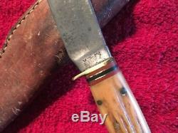 Vintage Marble's Gladstone Michigan hunting knife & sheath