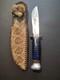 Vintage Marbles 9 Fixed Blade Knife With Custom Snakeskin Sheath