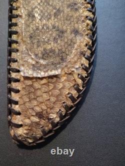 Vintage Marbles 9 Fixed Blade Knife With Custom Snakeskin Sheath