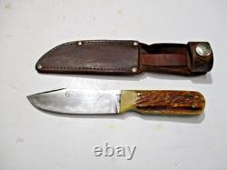 Vintage Marbles Gladstone Dall Deweese 7 Fixed Blade Knife & Marbles Sheath