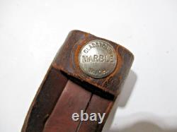 Vintage Marbles Gladstone Dall Deweese 7 Fixed Blade Knife & Marbles Sheath